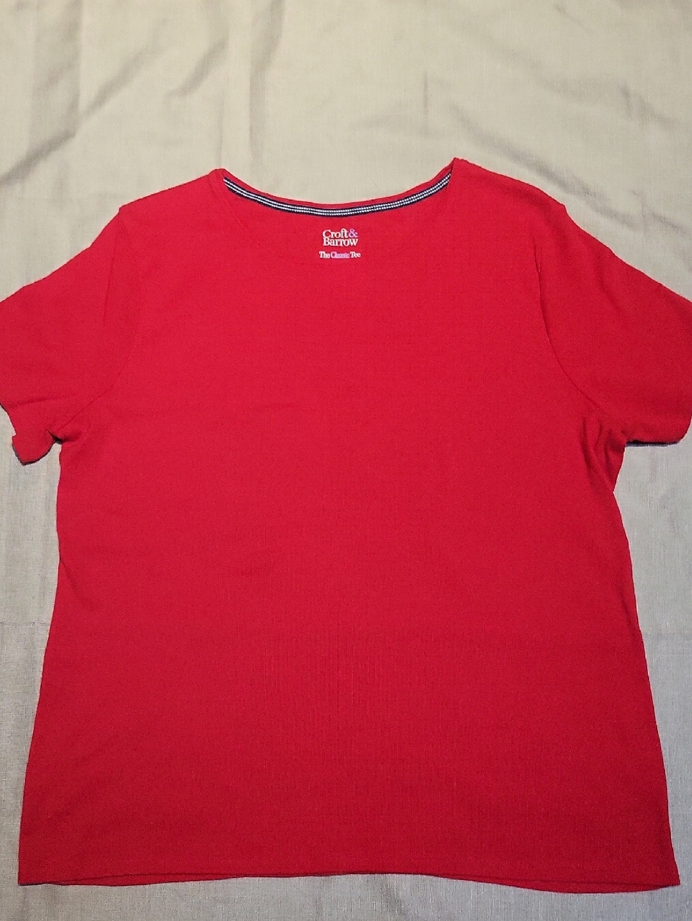 Red Crewneck Ladies Shirt